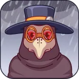 🌧 Чумной доктор, Птица, Маска, Шляпа, Медицинский, История telegram sticker