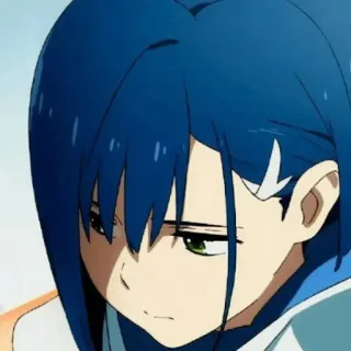 ✨ Ichigo Darling in the Franxx 动漫, 草莓, DARLING in the FRANXX, 蓝发 telegram sticker