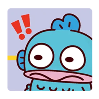 😐 fish, cartoon, surprise, cute, animal, sticker telegram sticker