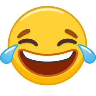 😂 emoji, rire, pleurer, heureux, drôle, joie, larmes, expression telegram sticker