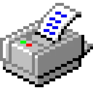 💾 drukarka, biuro, komputer, technologia, pixel art, urządzenie elektroniczne telegram sticker