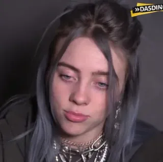 🕸 DASDING Billie Eilish, musica, cantante, DASDING, ritratto telegram sticker