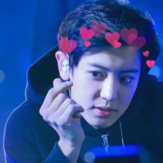 💜 kpop, corazón, amor, ídolo, chanyeol, exo, coreano, fan telegram sticker