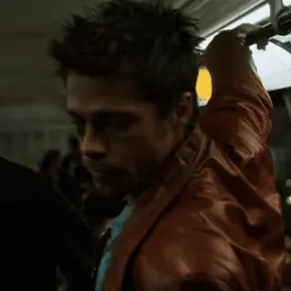 🙄 Tyler Durden Fight Club El club de la lucha, Tyler Durden, Brad Pitt, Película, Violencia, Luchador telegram sticker