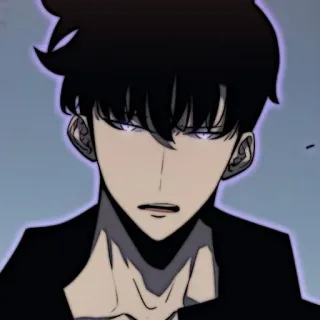 👽 Anime, Charakter, Mann, Sung Jinwoo, Solo Leveling telegram sticker
