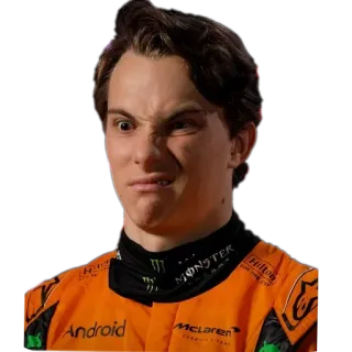 🤨 pilote de course, Formule 1, pilote, McLaren, F1 whatsapp sticker