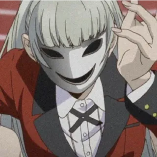 😁 Yumeko Jabami Kakegurui Anime, Kakegurui, Yumeko Jabami, Topeng, Karakter, Manga telegram sticker