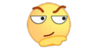 😶 emoji, thinking, pondering, smirk, meme telegram sticker