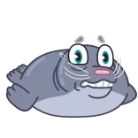 🏃‍♂️ phoque, dessin animé, animal, mammifère, mignon, drôle telegram sticker