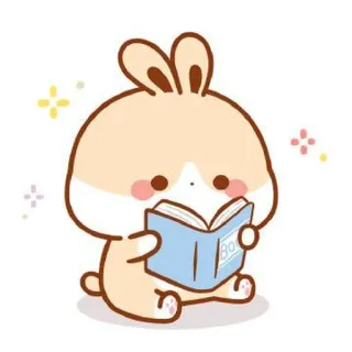 🍼 BO
OK lindo, conejito, conejo, libro, leyendo, dibujos animados telegram sticker