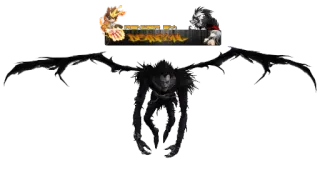 🦇 Ryuk Death Note DEATHBATTLE Аниме, Тетрадь смерти, Рюк, Жнец, Крылья telegram sticker