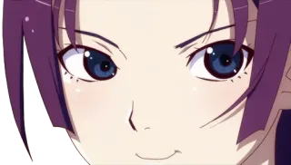 😏 Anime, Cara, Chica, Retrato, Dibujo animado telegram sticker