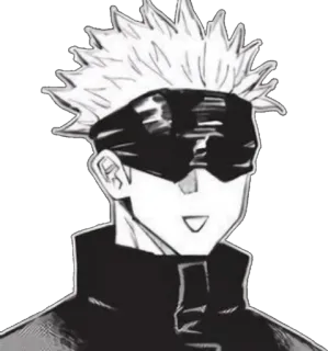🙂 Gojo Satoru Jujutsu Kaisen Аниме, Манга, Годжо Сатору, Магическая битва, Повязка на глаза, Персонаж, Колдун telegram sticker