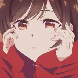 ❤️ anime, cartoon, portrait, woman, character telegram sticker
