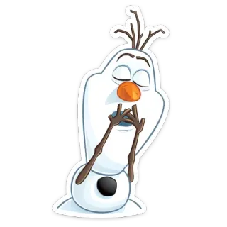 🙊 Olaf Frozen muñeco de nieve, dibujos animados, personaje, película, disney, olaf, frozen whatsapp sticker
