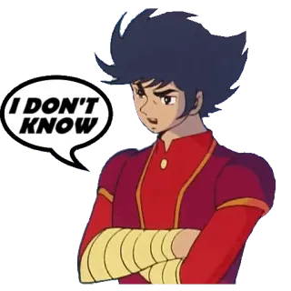 👐 I DON'T KNOW Мультфильм, Аниме, Вопрос, В замешательстве whatsapp sticker