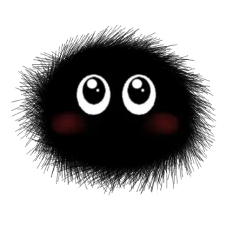 😀 olhos, escuro, fofo, desenho animado, simples whatsapp sticker