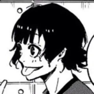 😛 anime, manga, character, tongue, freckles whatsapp sticker