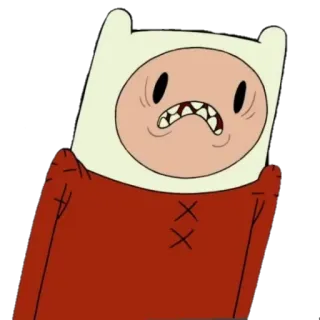 😠 Finn Adventure Time Cartoon, Animation, Finn, Adventure Time, lustig, Charakter telegram sticker