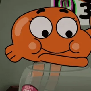 🫧 Darwin Watterson The Amazing World of Gumball PLEASE dibujos animados, animado, pez, Darwin, Gumball telegram sticker