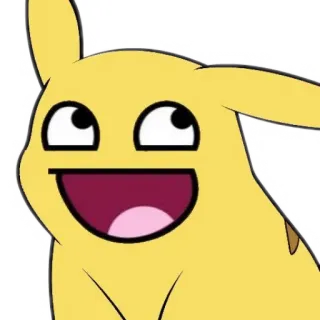 😃 Pikachu ปิกาจู, โปเกมอน, มีม, โทรลเฟซ telegram sticker