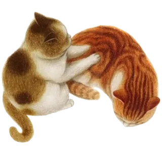 💆‍♀️ 고양이, 동물, 애완동물, 새끼 고양이, 고양이과, 놀이 telegram sticker