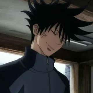 😑 Megumi Fushiguro Jujutsu Kaisen anime, manga, sorridente, personaggio, Fushiguro telegram sticker