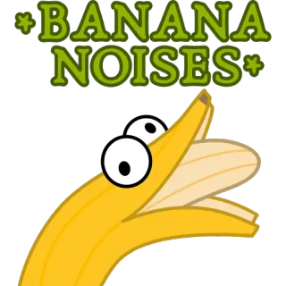 🍌 BANANA NOISES pisang, suara, lucu, kartun, buah, meme, humor telegram sticker