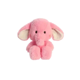 🐘 Peluche, Elefante, Rosa, Animale di peluche, Giocattolo, Carino telegram sticker