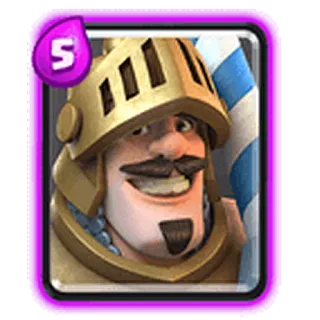 💜 Clash Royale Clash Royale, character, game, Knight, helmet, video game telegram sticker