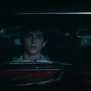 😐 Timothée Chalamet актер, портрет, знаменитость, вождение, машина, Тимоти Шаламе whatsapp sticker
