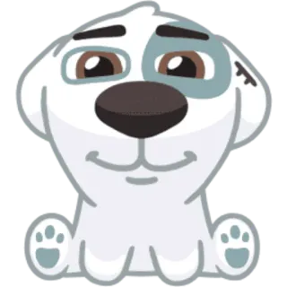 🙂 dog, puppy, cartoon, cute, animal telegram sticker