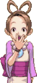 😮 Trucy Wright Ace Attorney anime, video game, character, surprised, ace attorney, trucy wright telegram sticker