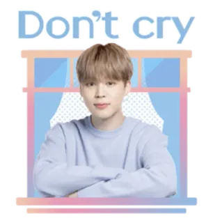 🖼 Don't cry jimin, bts, kpop, ne pleure pas, fenêtre telegram sticker