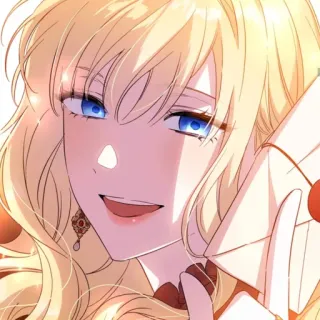 🍡 アニメ, 金髪, 女性, 封筒, 女の子, キャラクター telegram sticker