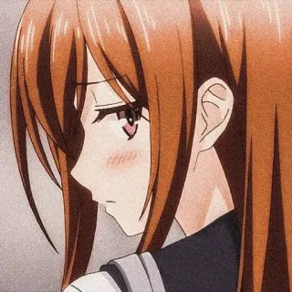 🌟 Anime, Triste, Fille, Manga, Mignon telegram sticker