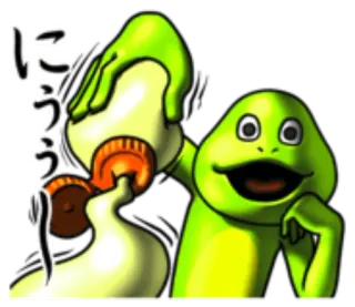 😋 にこううり rana, dibujos animados, japonés, mono whatsapp sticker