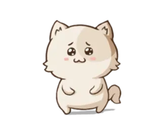 😍 kot, kotek, słodki, smutny, kawaii, zwierzę, zwierzę domowe telegram sticker