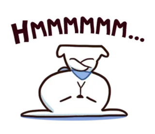💭 HMMMMM... 嗯, 思考, 沉思, 考虑, 怀疑 telegram sticker