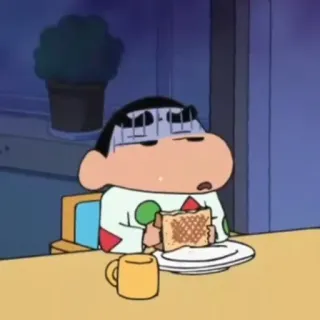 😨 Shin-chan Crayon Shin-chan Dibujos animados, Anime, Shin-chan, Sándwich, Personaje, Comiendo telegram sticker
