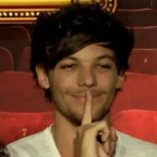 🥛 Louis Tomlinson célébrité, chanteur, louis tomlinson, one direction, pop star, chut, doigt sur les lèvres, silence telegram sticker