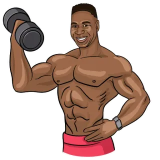 💪 Kebugaran, Latihan, Otot, Binaraga, Olahraga, Gym telegram sticker