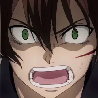🤬 Anime, Zły, Twarz, Krzyczący, Postać telegram sticker
