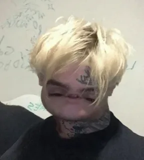 🧕 Lil Peep lil peep, музыкант, эмо, рэпер, тату на лице telegram sticker
