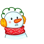🤦‍♂️ snowman, winter, scarf, cartoon, cute telegram sticker