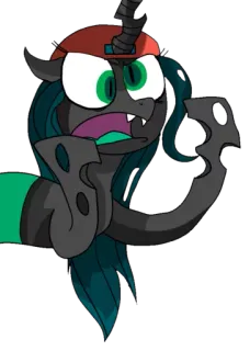 😦 Queen Chrysalis My Little Pony Desenho animado, Pônei, Chrysalis, Rainha, Vilão, Monstro, Criatura whatsapp sticker
