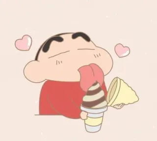 🍦 Shin-chan Nohara Crayon Shin-chan อนิเมะ, การ์ตูน, ไอศกรีม, เด็ก, น่ารัก telegram sticker