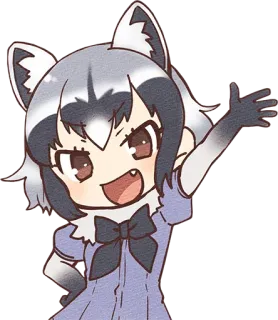👋 Аниме, Мультфильм, Каваий, Милый, Персонаж, Дружелюбный, Машет telegram sticker
