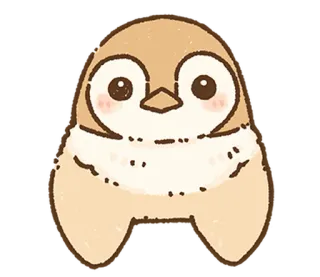 🐧 鳥, 可愛い, 動物, 漫画 whatsapp sticker