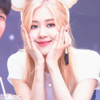 🌹 Rose Rose, Blackpink, K-Pop, cantante, celebridad telegram sticker